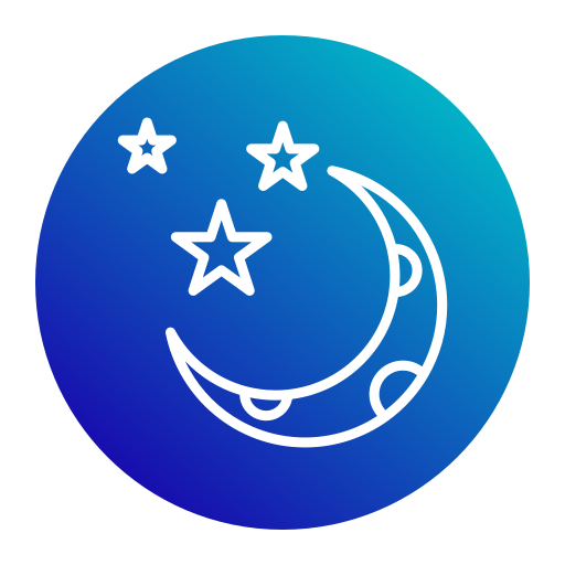 luna e stelle Generic gradient fill icona