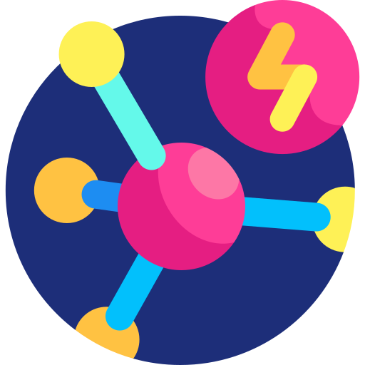 molecuul Detailed Flat Circular Flat icoon
