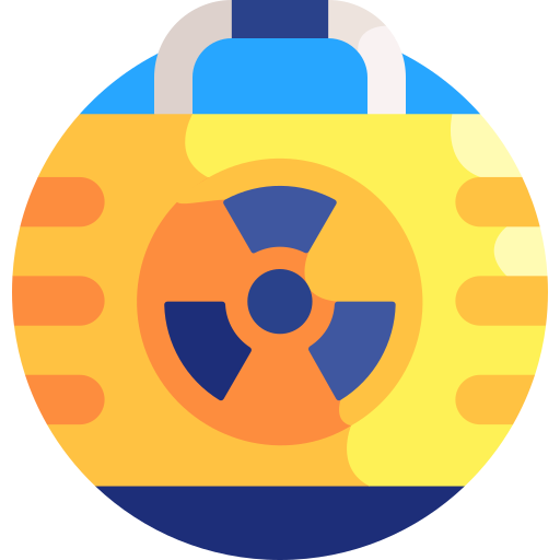 jądrowy Detailed Flat Circular Flat ikona