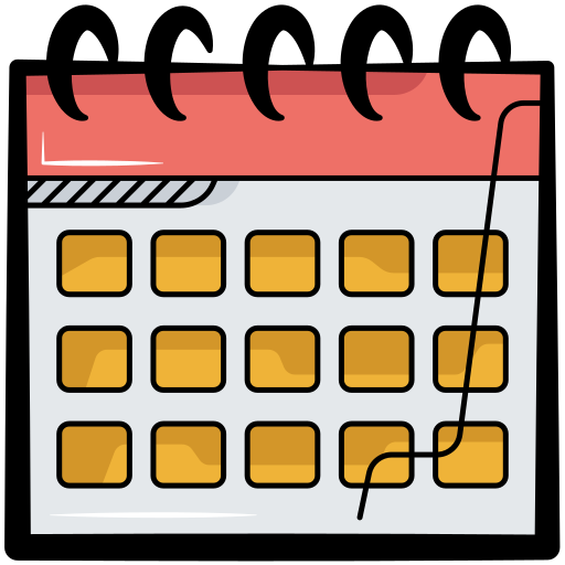 kalender Generic color hand-drawn icoon