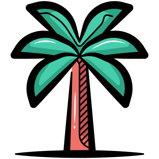 Финиковая пальма Generic color hand-drawn иконка