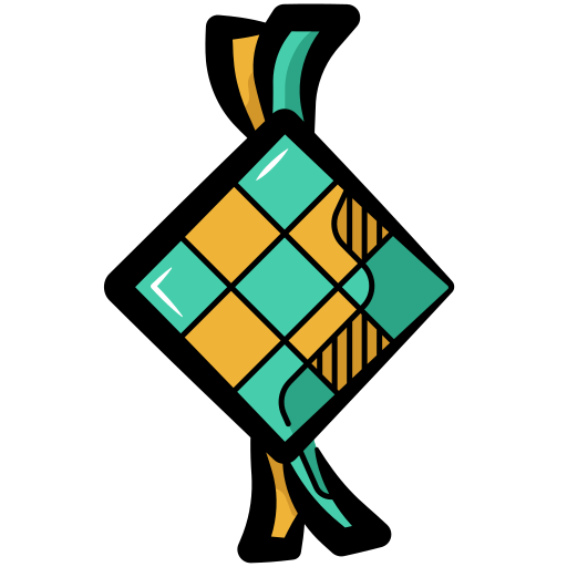 ketupat Generic color hand-drawn ikona