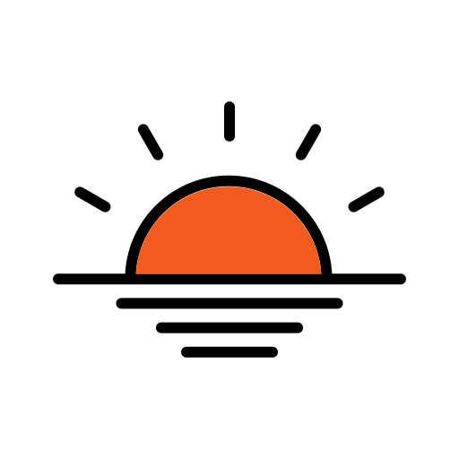 puesta de sol Generic color lineal-color icono