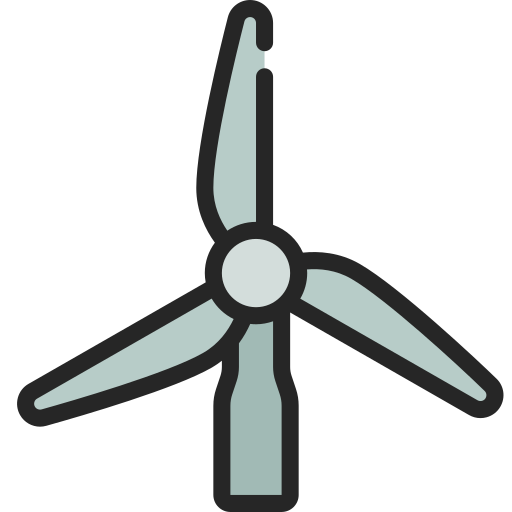Wind energy Juicy Fish Lineal color icon