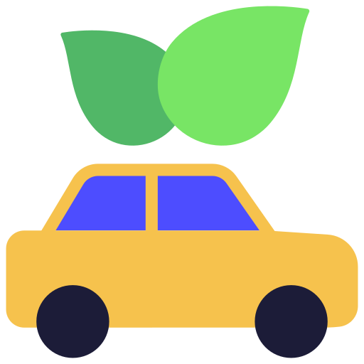 Eco car Juicy Fish Flat icon