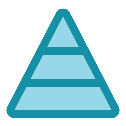 Пирамидальная диаграмма Generic color lineal-color иконка