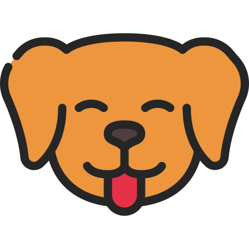 Dog Juicy Fish Lineal color icon