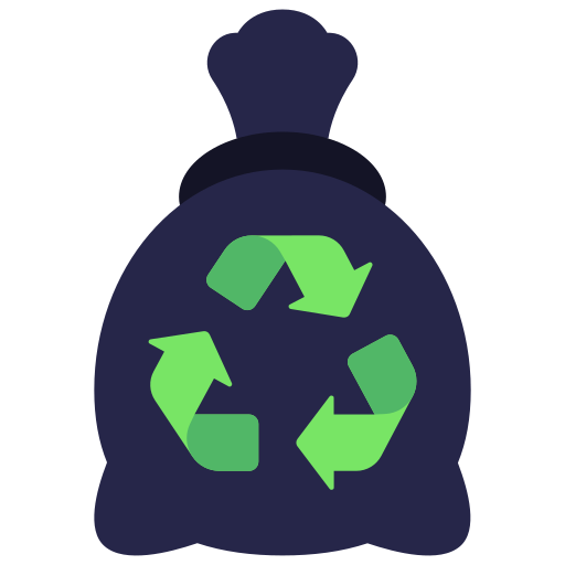 bolsa de reciclaje Juicy Fish Flat icono