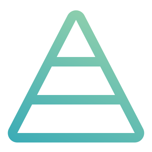 Пирамидальная диаграмма Generic gradient outline иконка