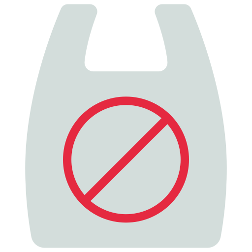 No plastic bags Juicy Fish Flat icon