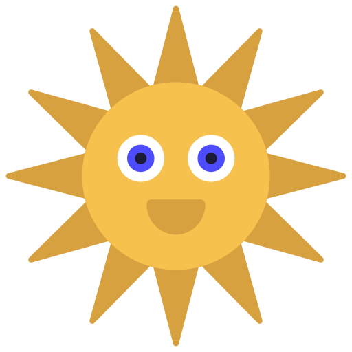 słońce Juicy Fish Flat ikona