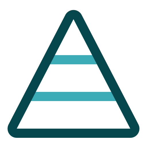 gráfico piramidal Generic color outline icono