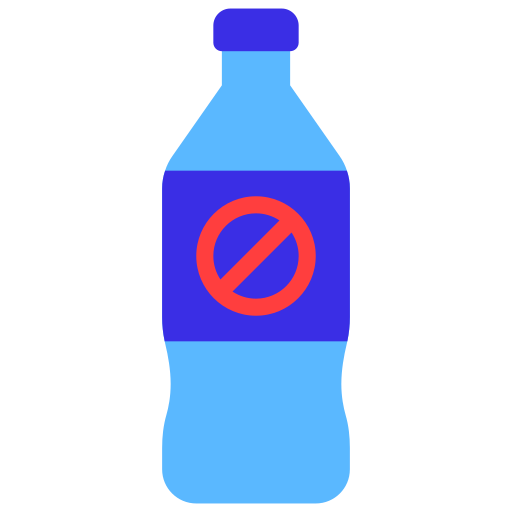 No plastic bottles Juicy Fish Flat icon