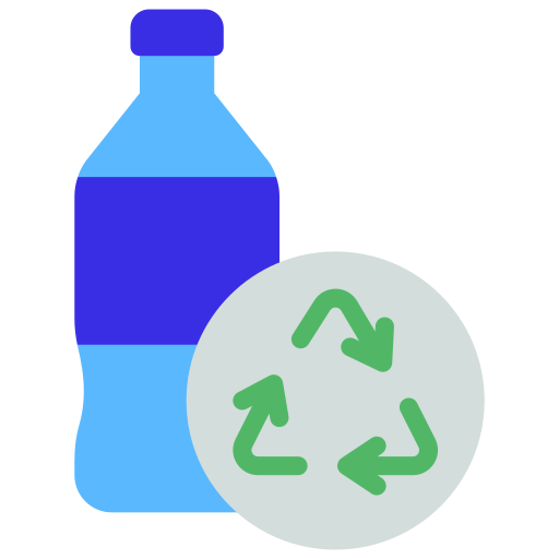 Recycle bottle Juicy Fish Flat icon