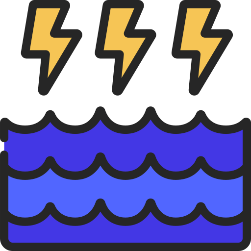 energia hidrelétrica Juicy Fish Lineal color Ícone