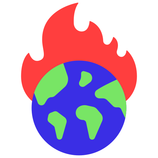 globalne ocieplenie Juicy Fish Flat ikona