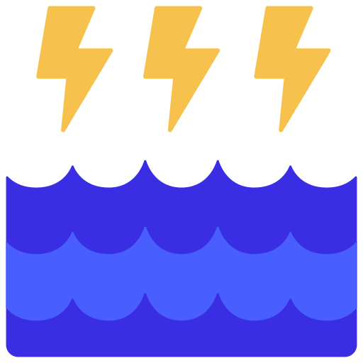 energía hidroeléctrica Juicy Fish Flat icono