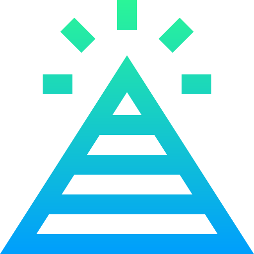 pirámide nutricional Super Basic Straight Gradient icono