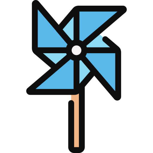 toy windmill Generic color lineal-color icon