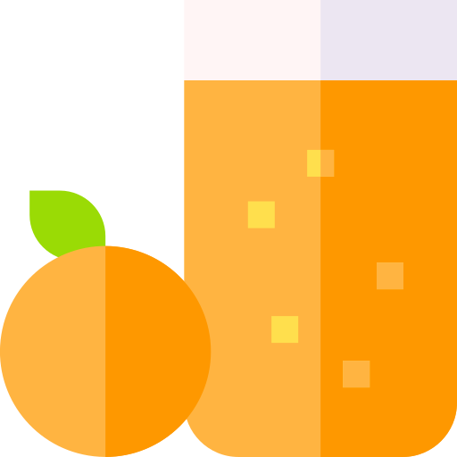 sok pomarańczowy Basic Straight Flat ikona