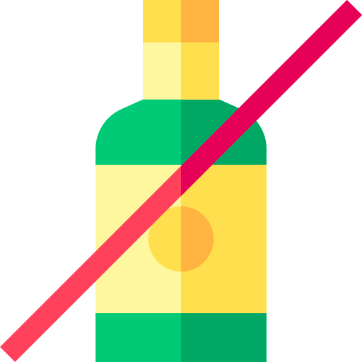 No Alcohol Basic Straight Flat icon